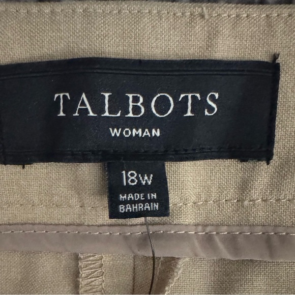 Talbots Heritage Cream Ankle Pants Size 18W - Picture 6 of 7